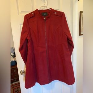 Torrid Fit and Flare wool blend Swing Coat in Cherry Red. Size 2 (two).